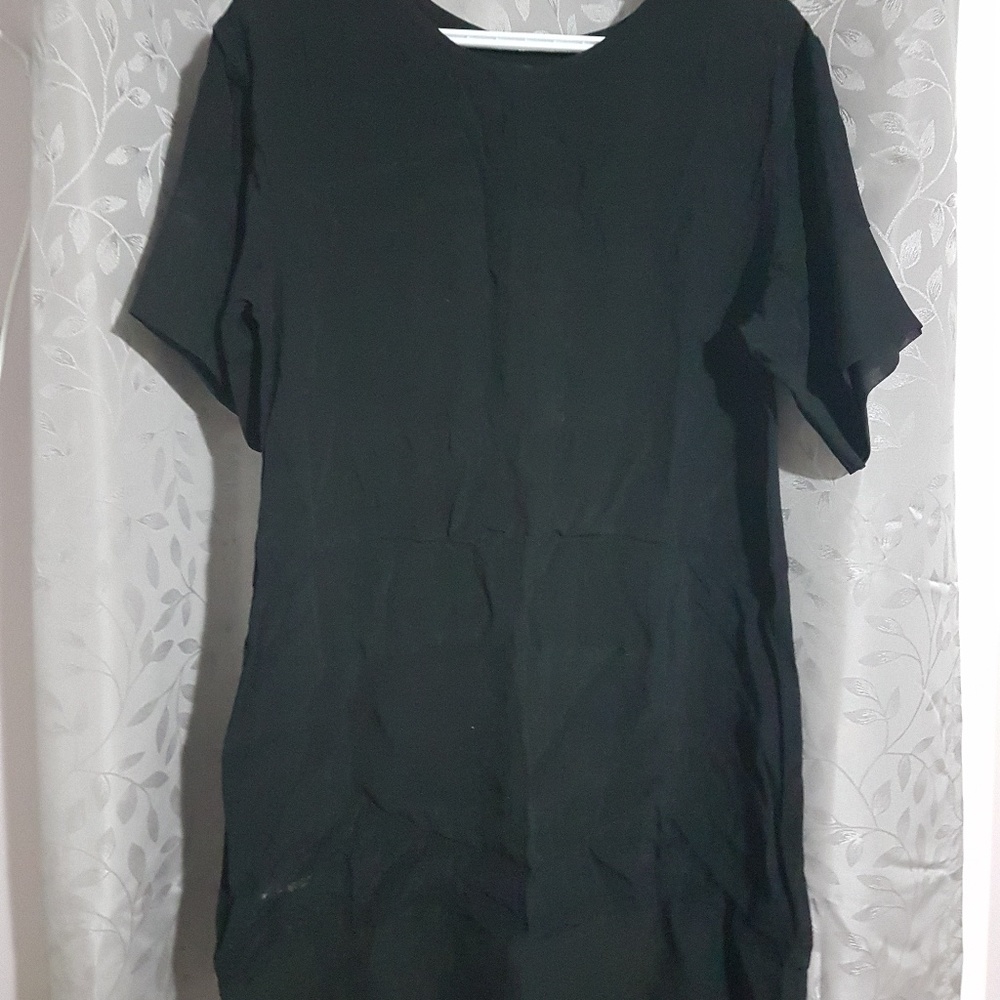 Mink Pink Black chiffon t-shirt dress